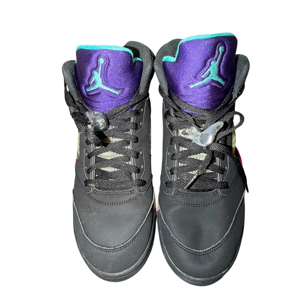 Nike Air Jordan 5 Retro Top 3 Black Fire Red Grape CZ1786-001 Mens Size 10